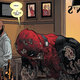 A sober moment (well, not that sober) in Deadpool #35.
